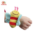 Dongguan plush toys with baby wrist rattle